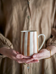 Begonia Mug - Brown Stripe