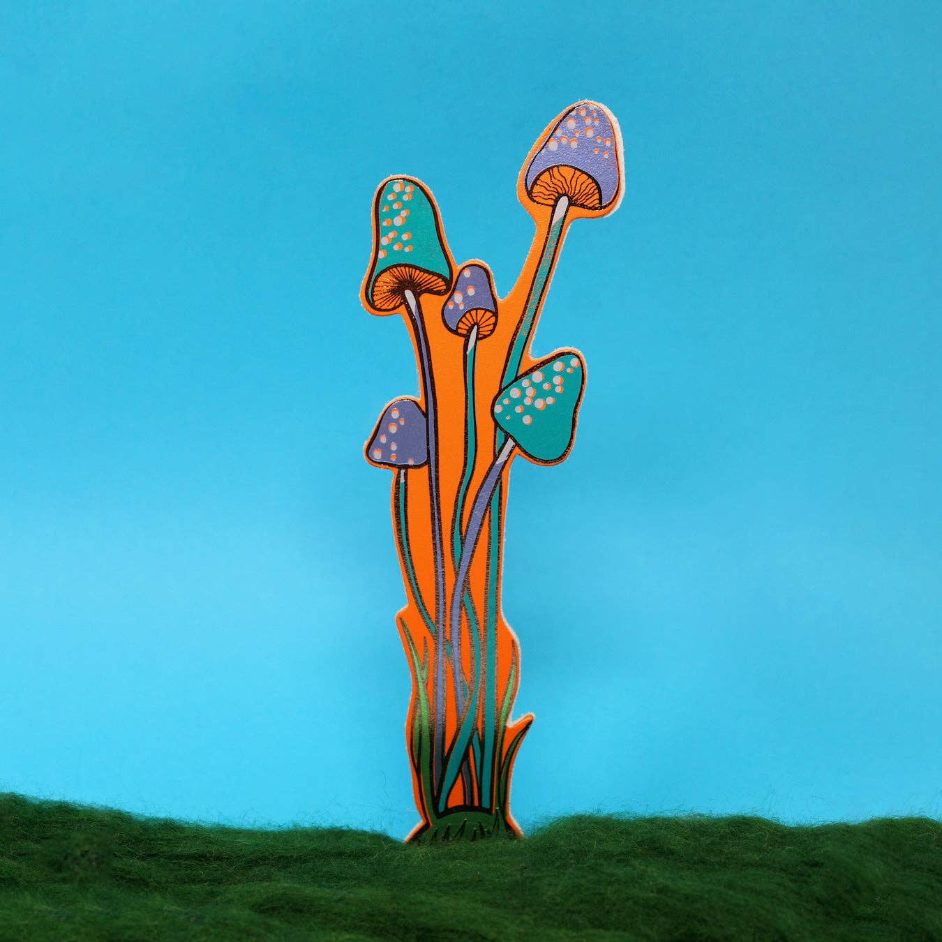 Mushroom Bookmark: Royal Blue