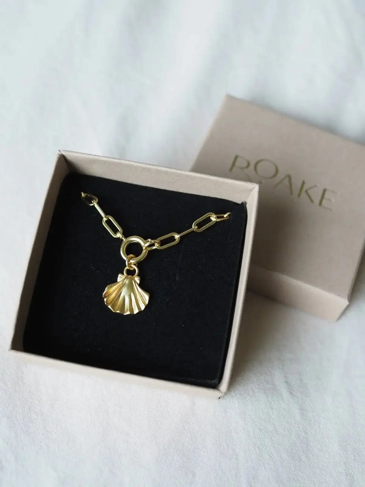 Clam Shell Gold Charm Necklace