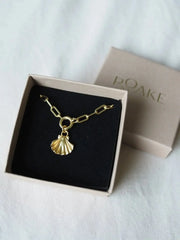 Clam Shell Gold Charm Necklace