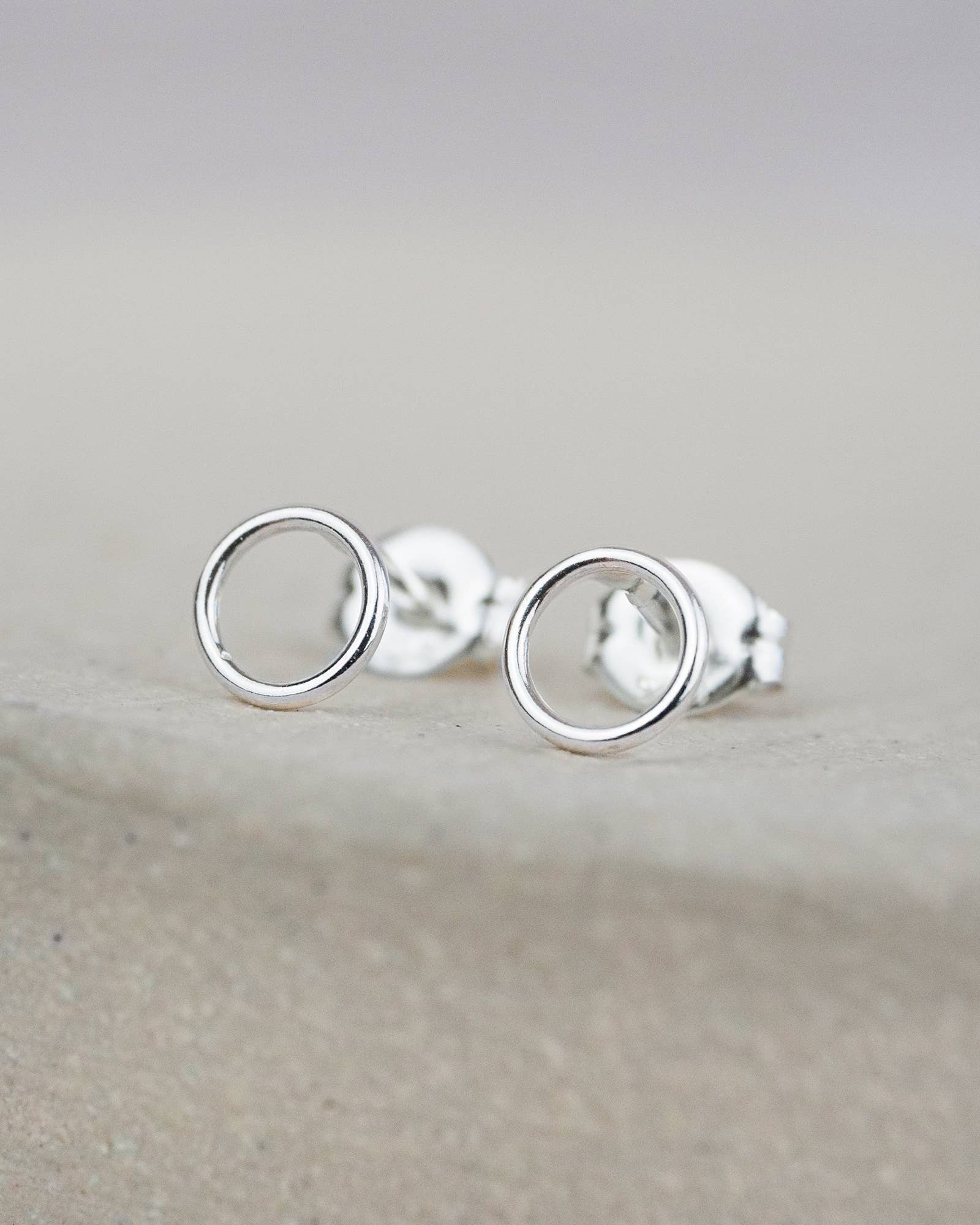 Sterling Silver Mini Studs - Geo Circle