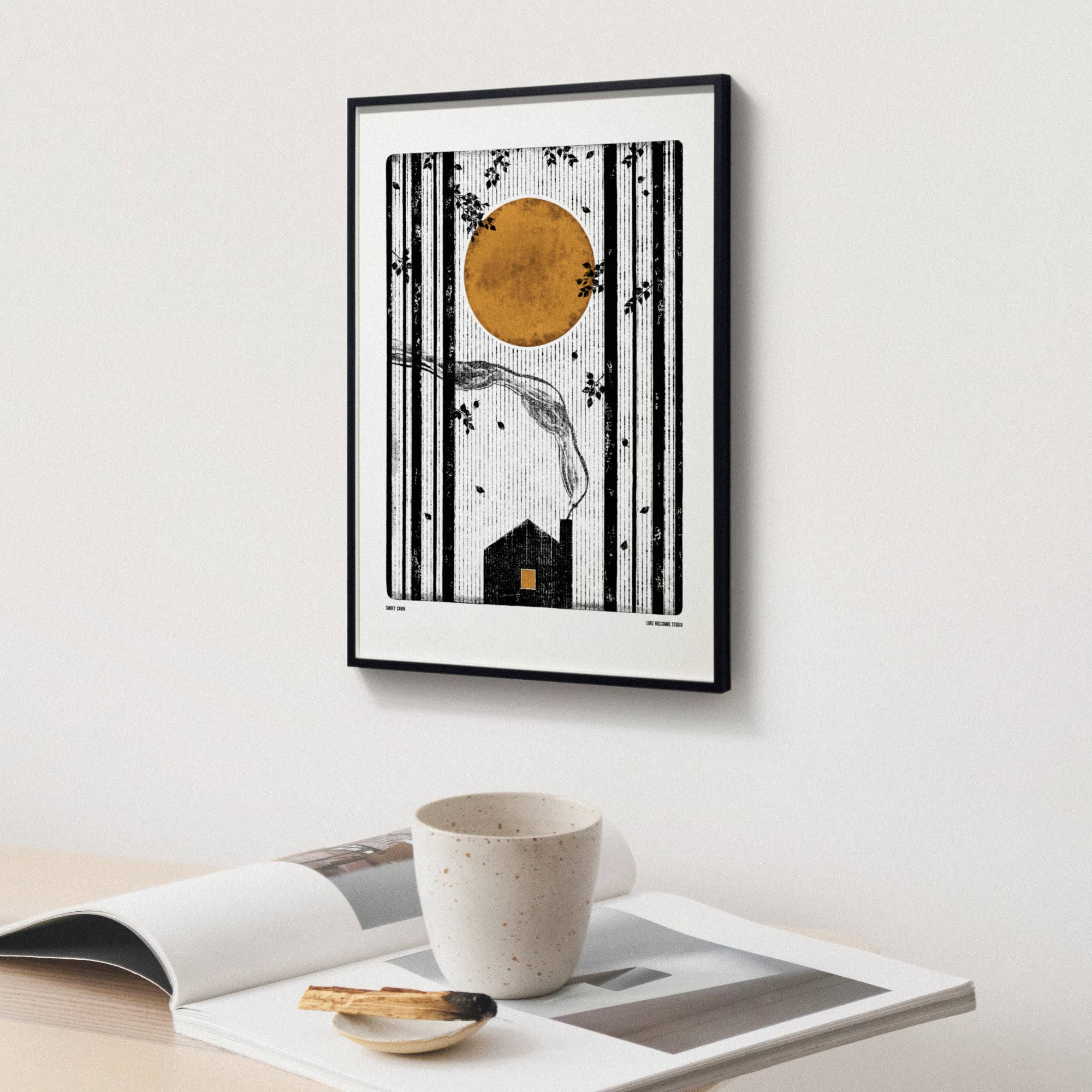 Smoky Cabin, Digital Print (A4, A3) Forest Magic New House: A3