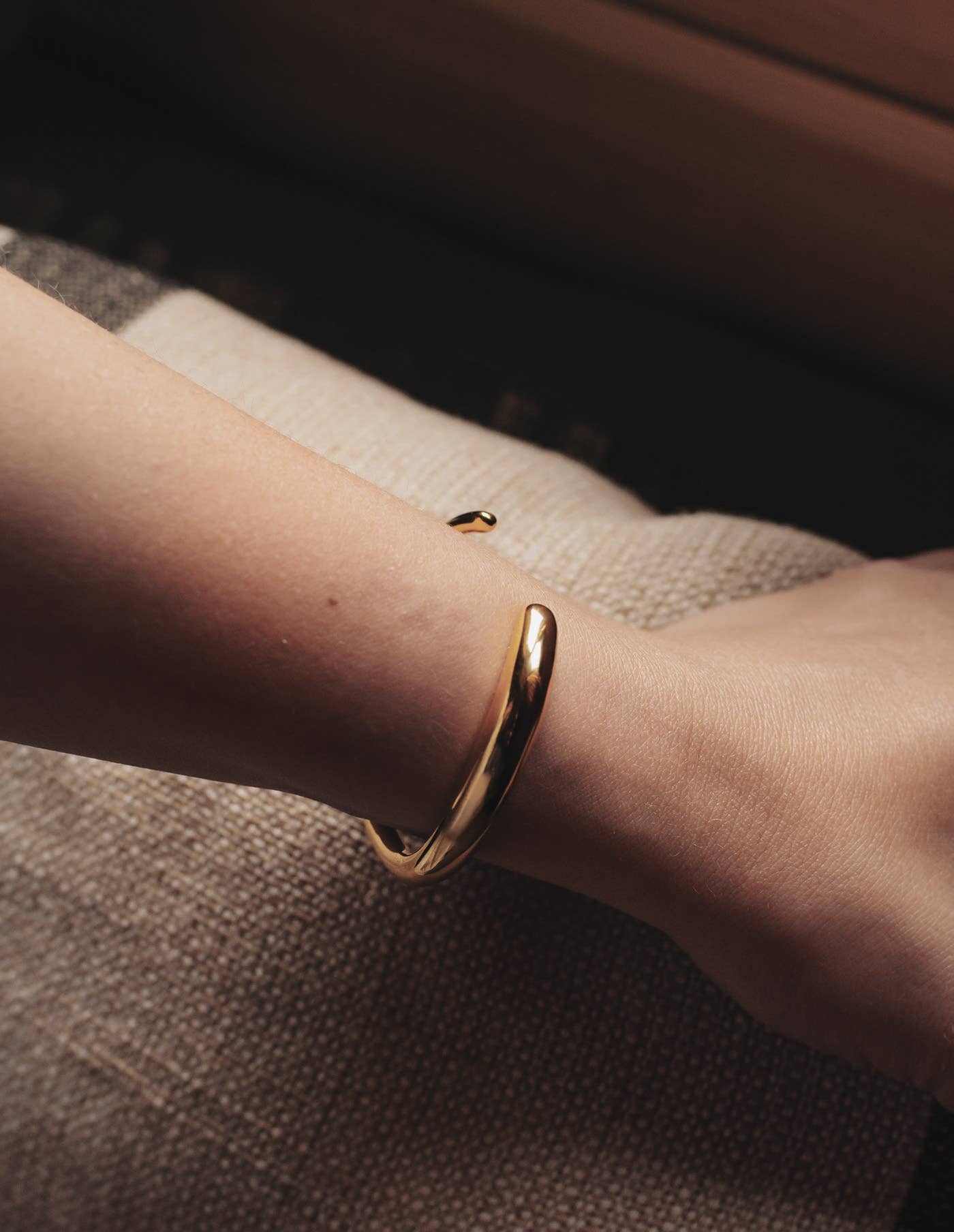 Gold Bold Fluid Cuff Bangle, Waterproof