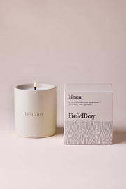 Linen Classic Vegetable Wax Stoneware Candle