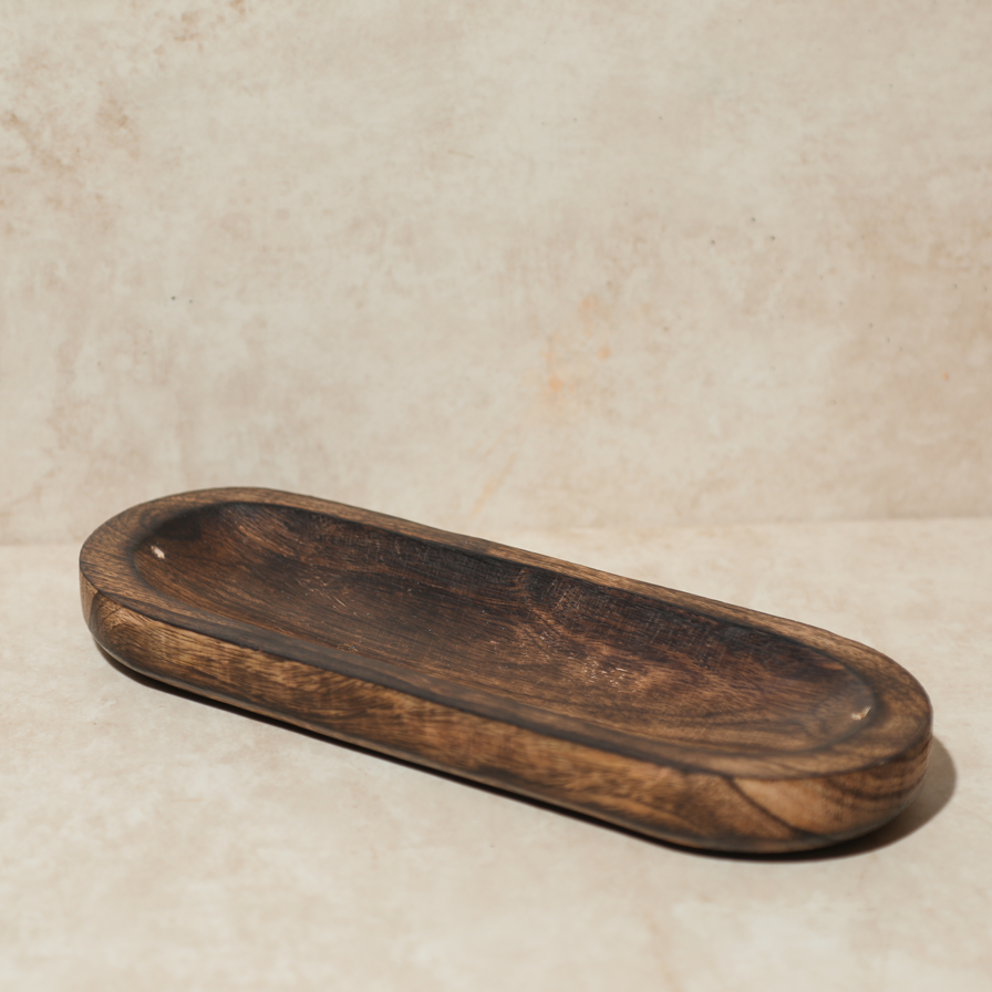 Large Wooden Double Incense Holder Ash Catcher