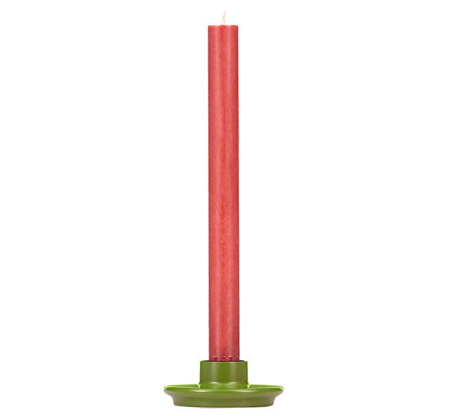 Small Olive Green Candleholder: 3