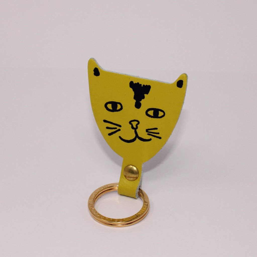 Cat Head Key Fob: Acid Green