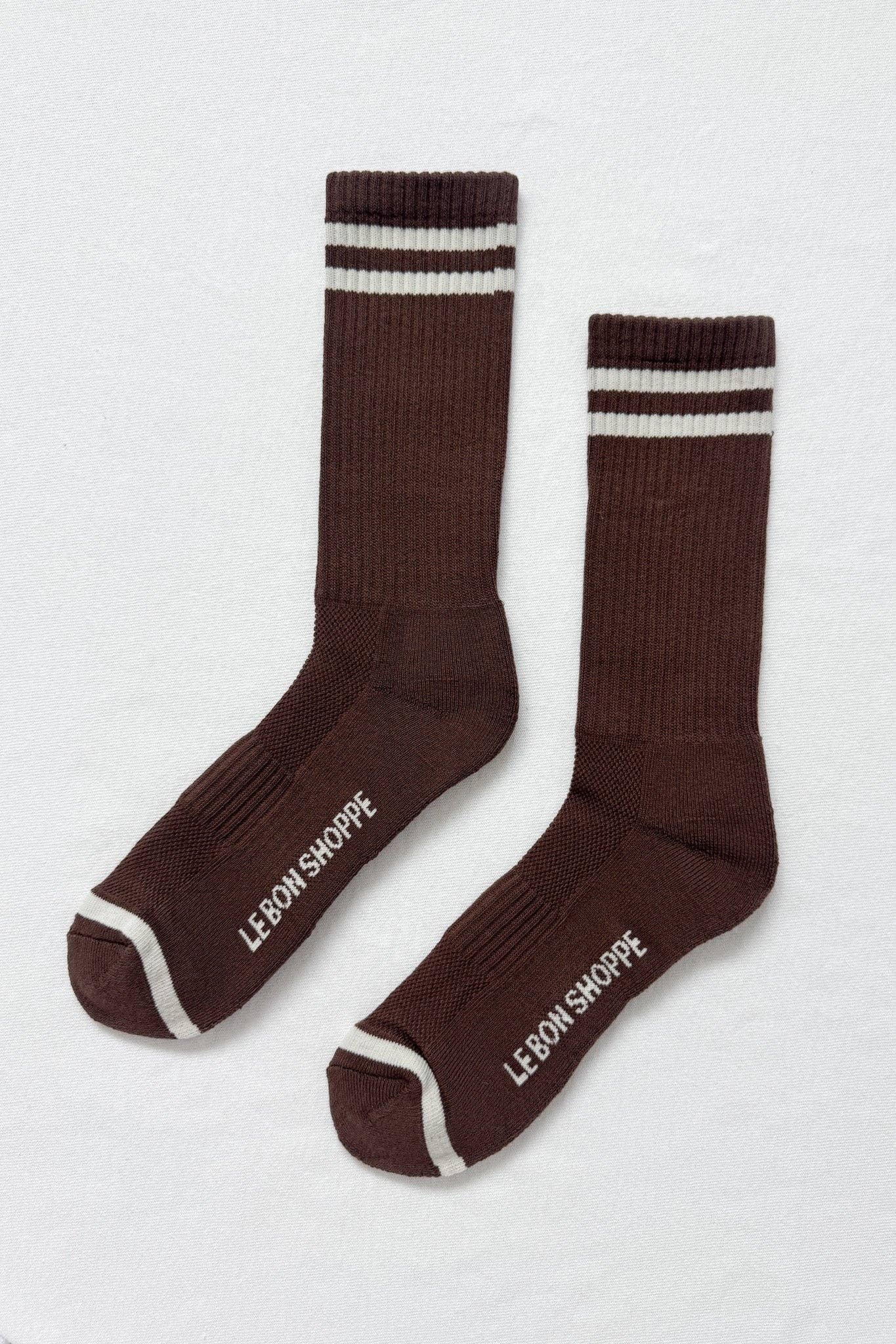 EXTENDED Boyfriend Socks: Parchment