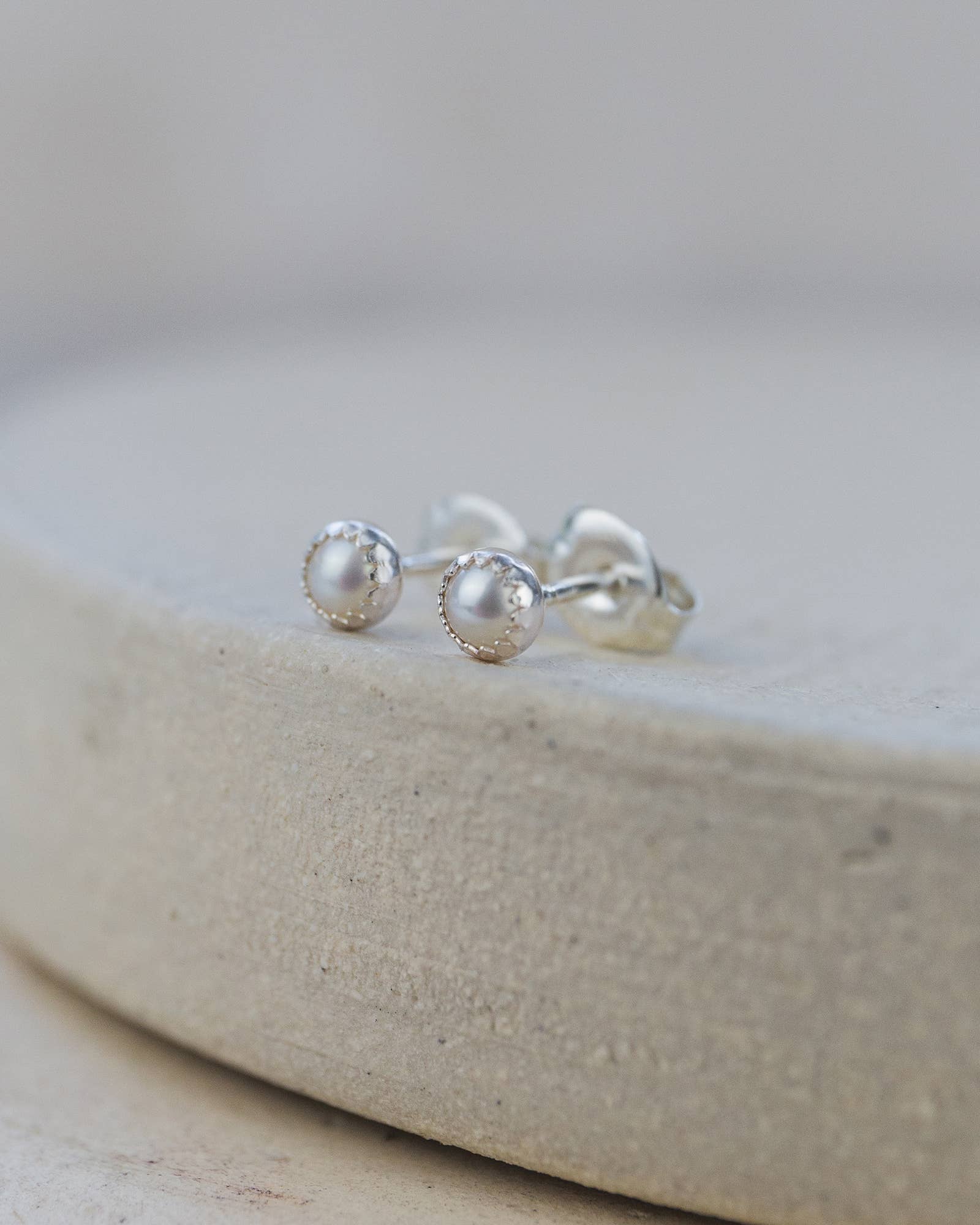 Sterling Silver Mini Gemstone Studs: Turquoise