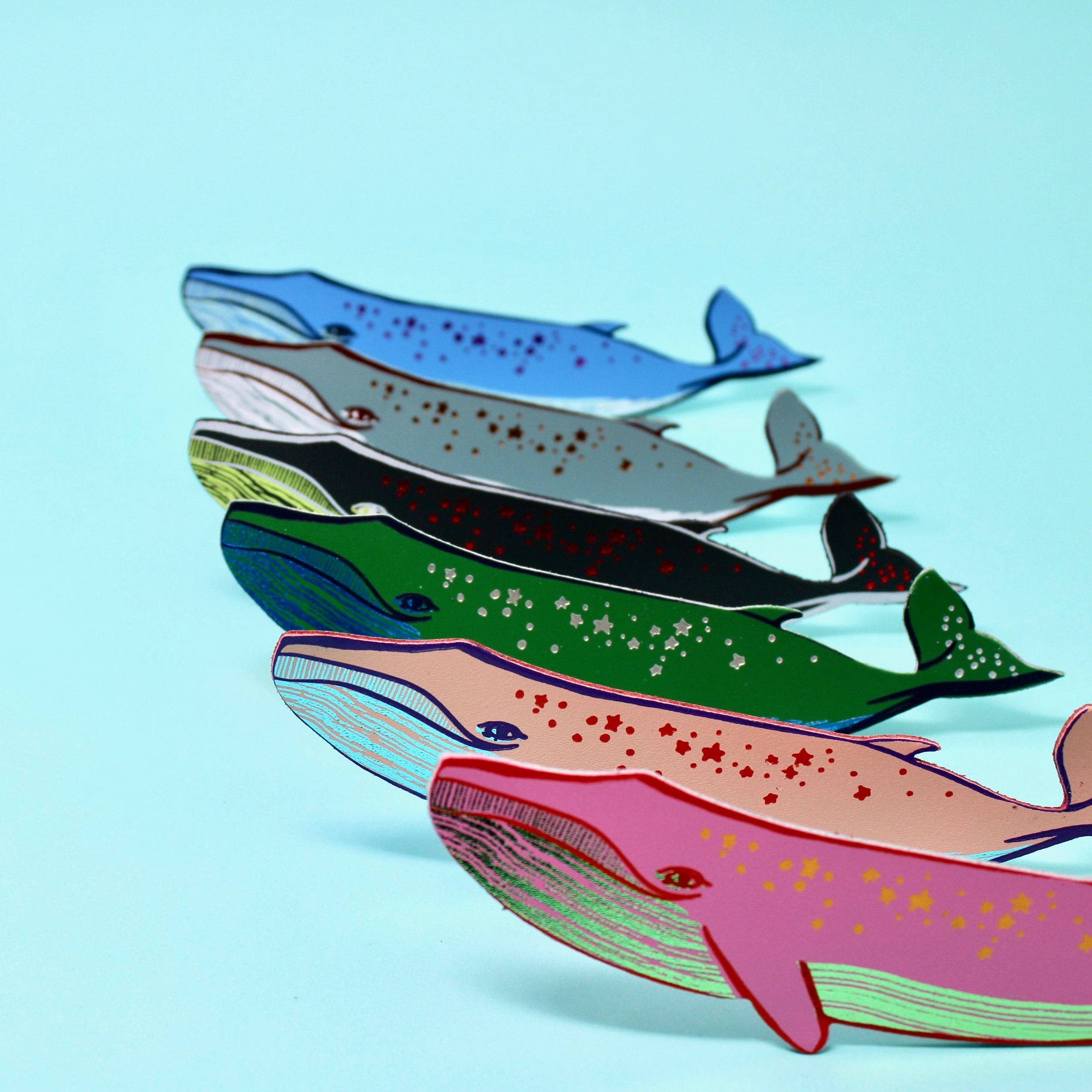 Whale Bookmark: Cornflower