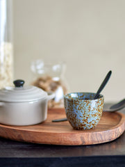 Paula Cup - Blue/Brown Handleless