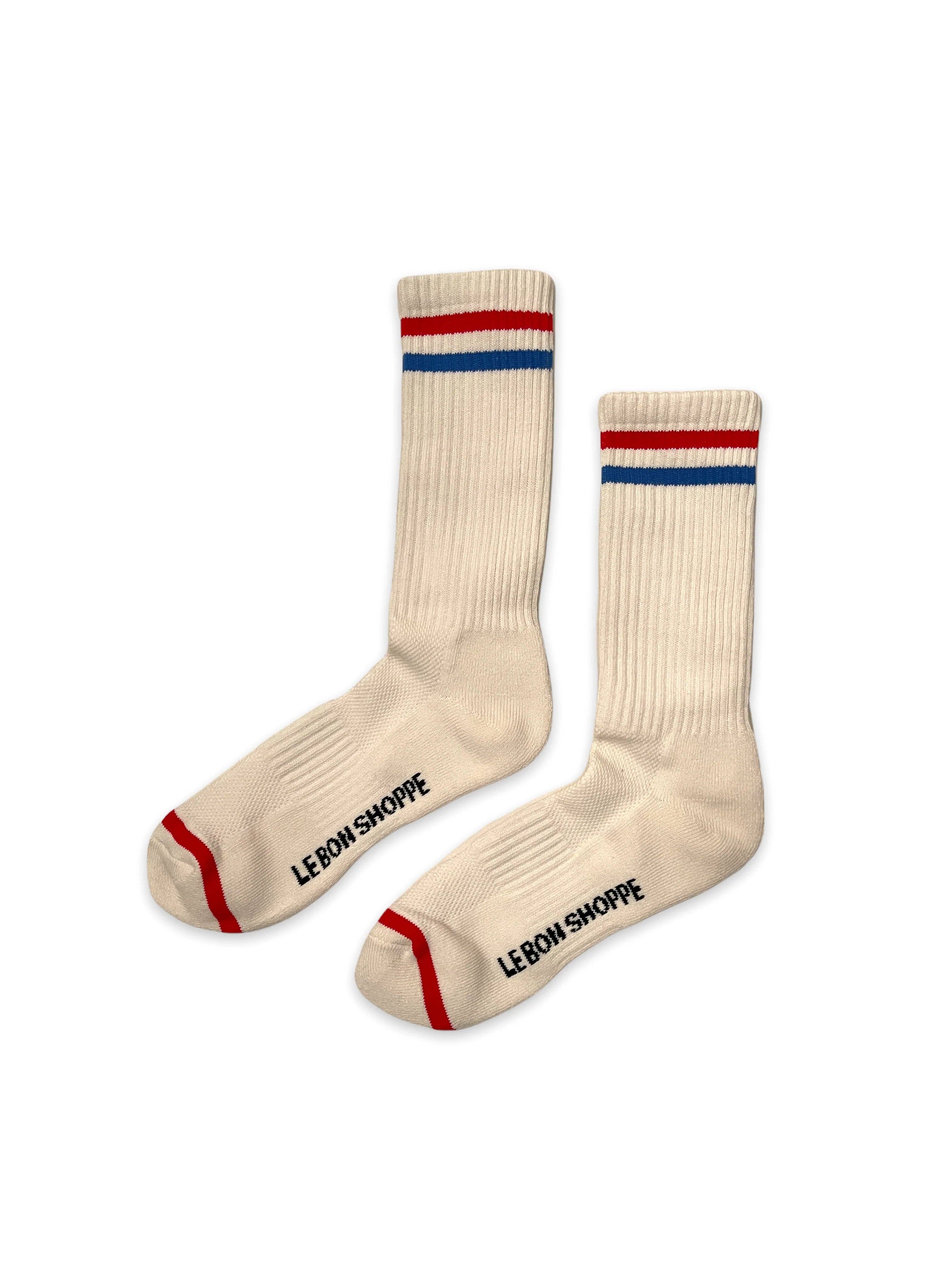 EXTENDED Boyfriend Socks: Parchment