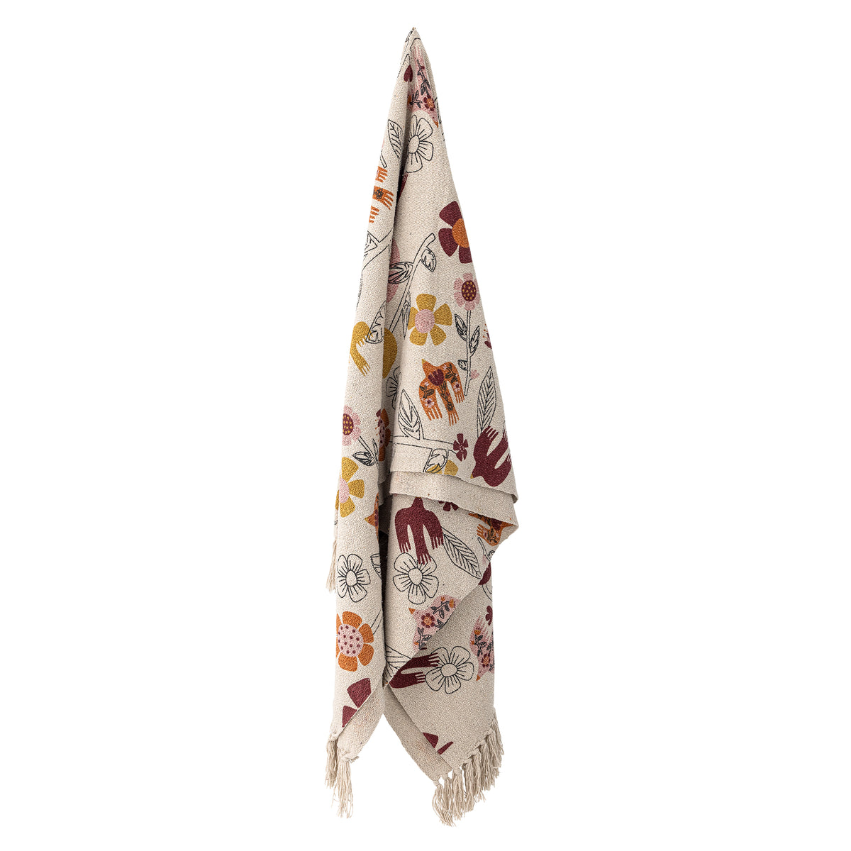 Vivielle Throw - Multi Flowers, Mixed Fibres