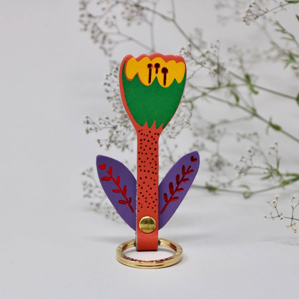 Tulip Key Fob: Turquoise