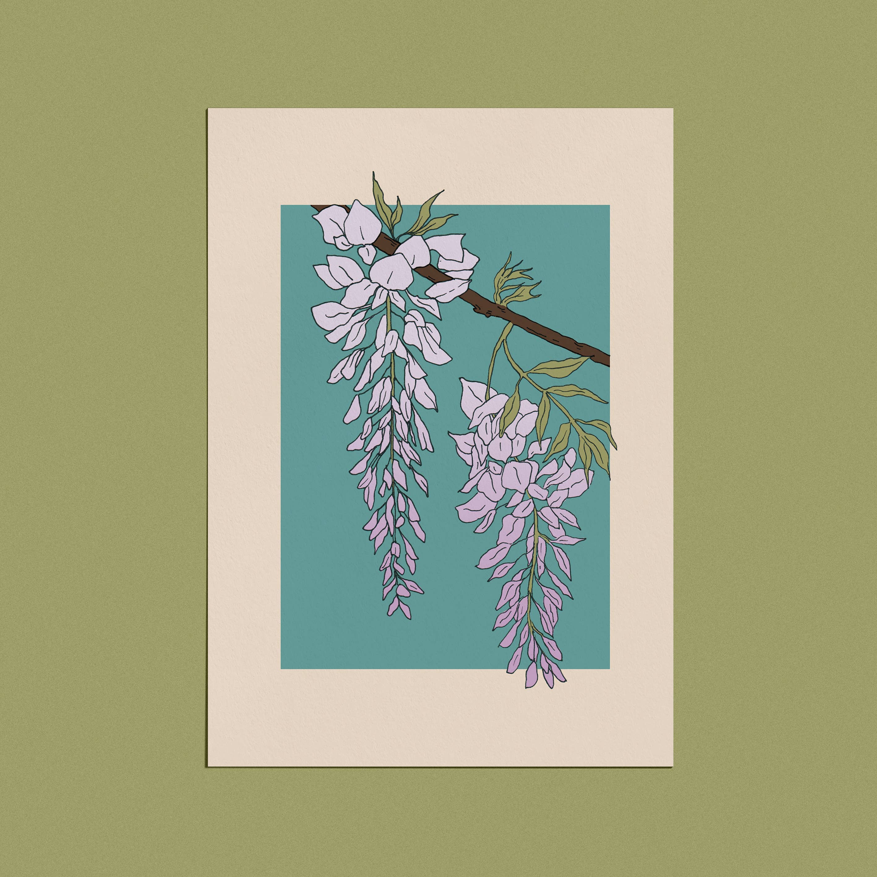 Wisteria Flower Card: Cello-free