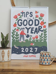 Tips For A Good Year 2027 Wall Calendar-Wellness+Positivity