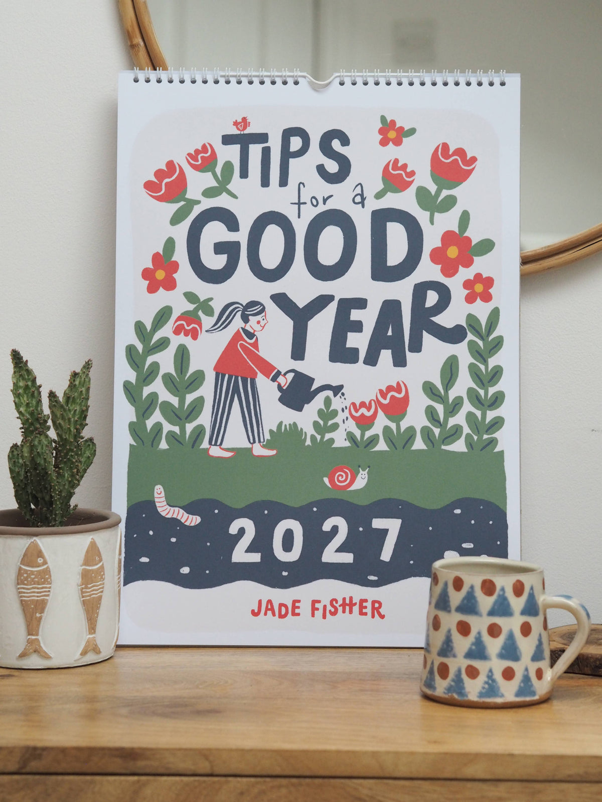 Tips For A Good Year 2027 Wall Calendar-Wellness+Positivity