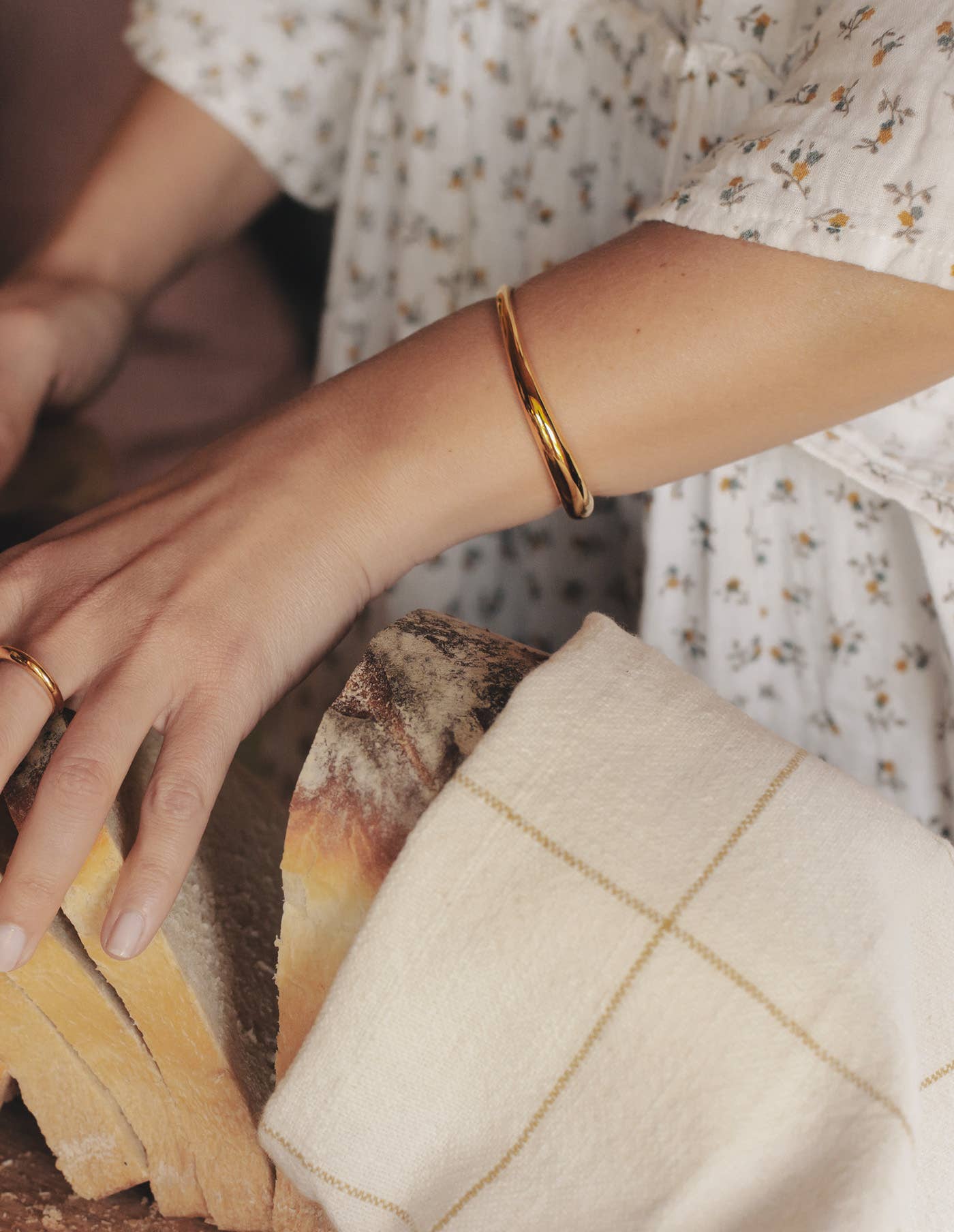 Gold Bold Fluid Cuff Bangle, Waterproof