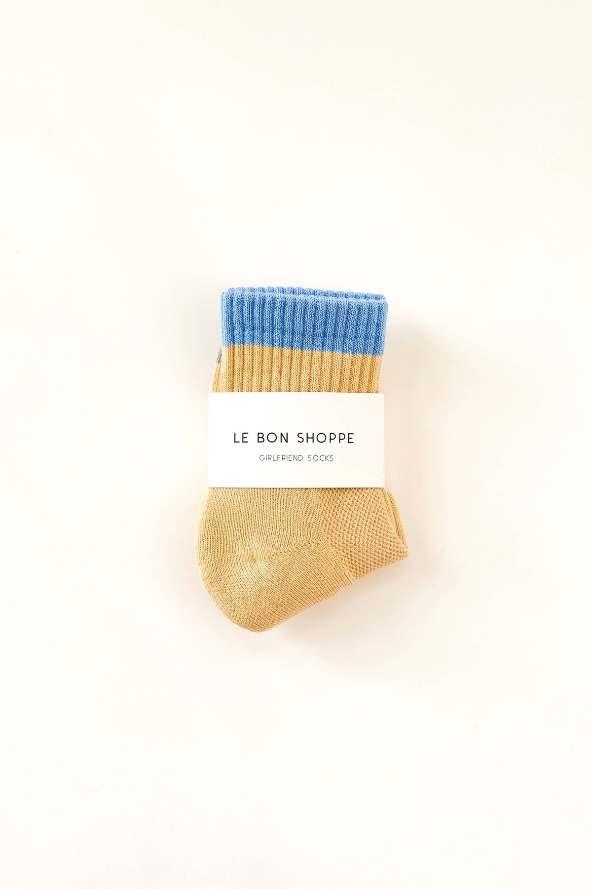 Color Block Girlfriend Socks : Yellow Blue