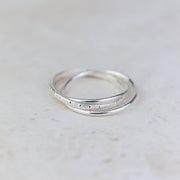 Sterling Silver Triple Ring : Medium (N)