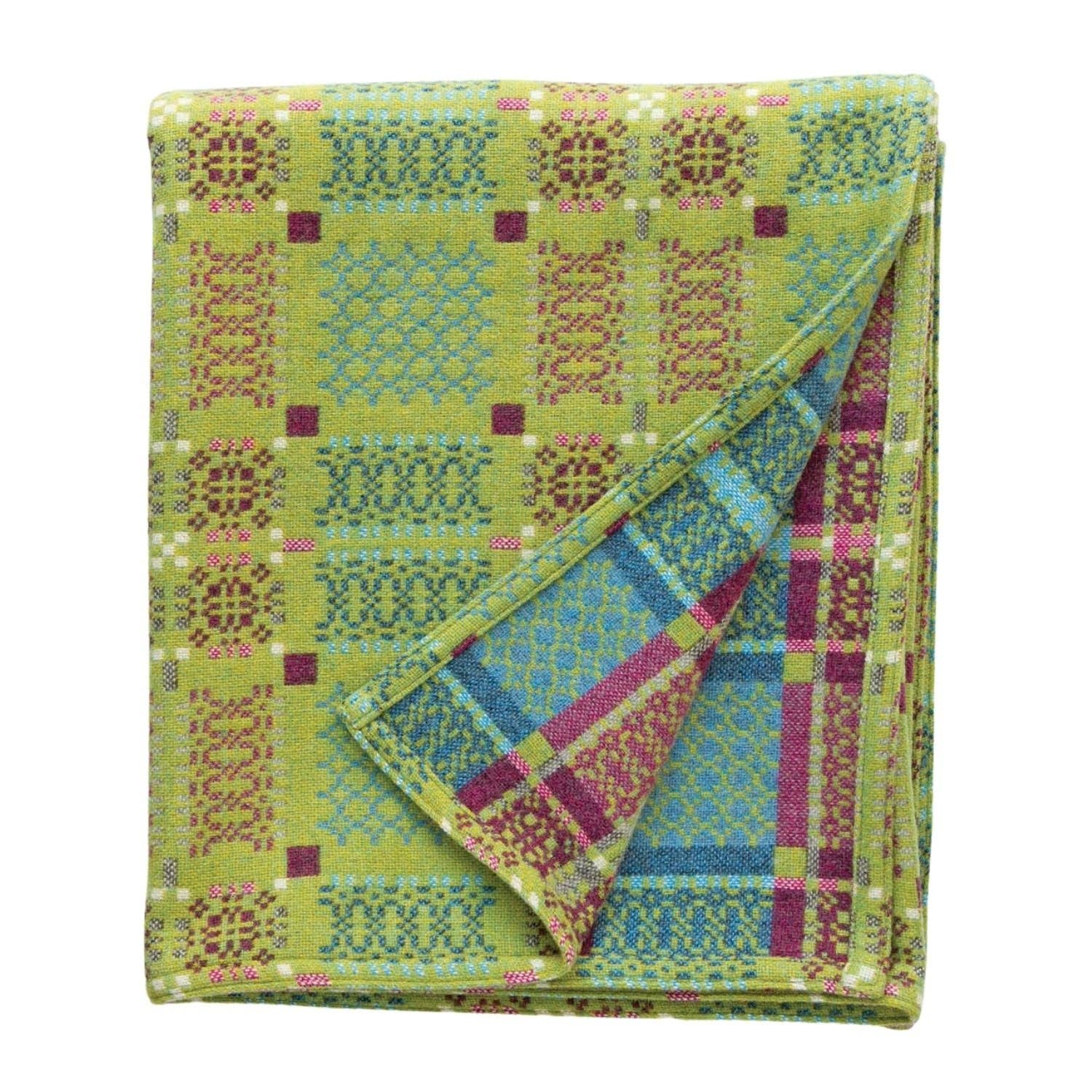Knot Garden Throws and Blankets: Green / THROW