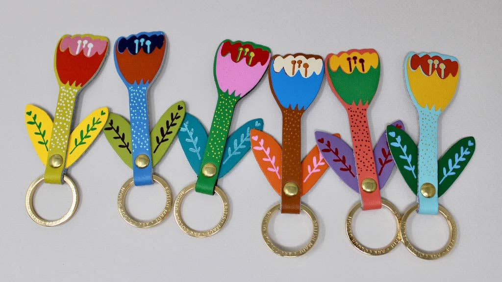 Tulip Key Fob: Turquoise