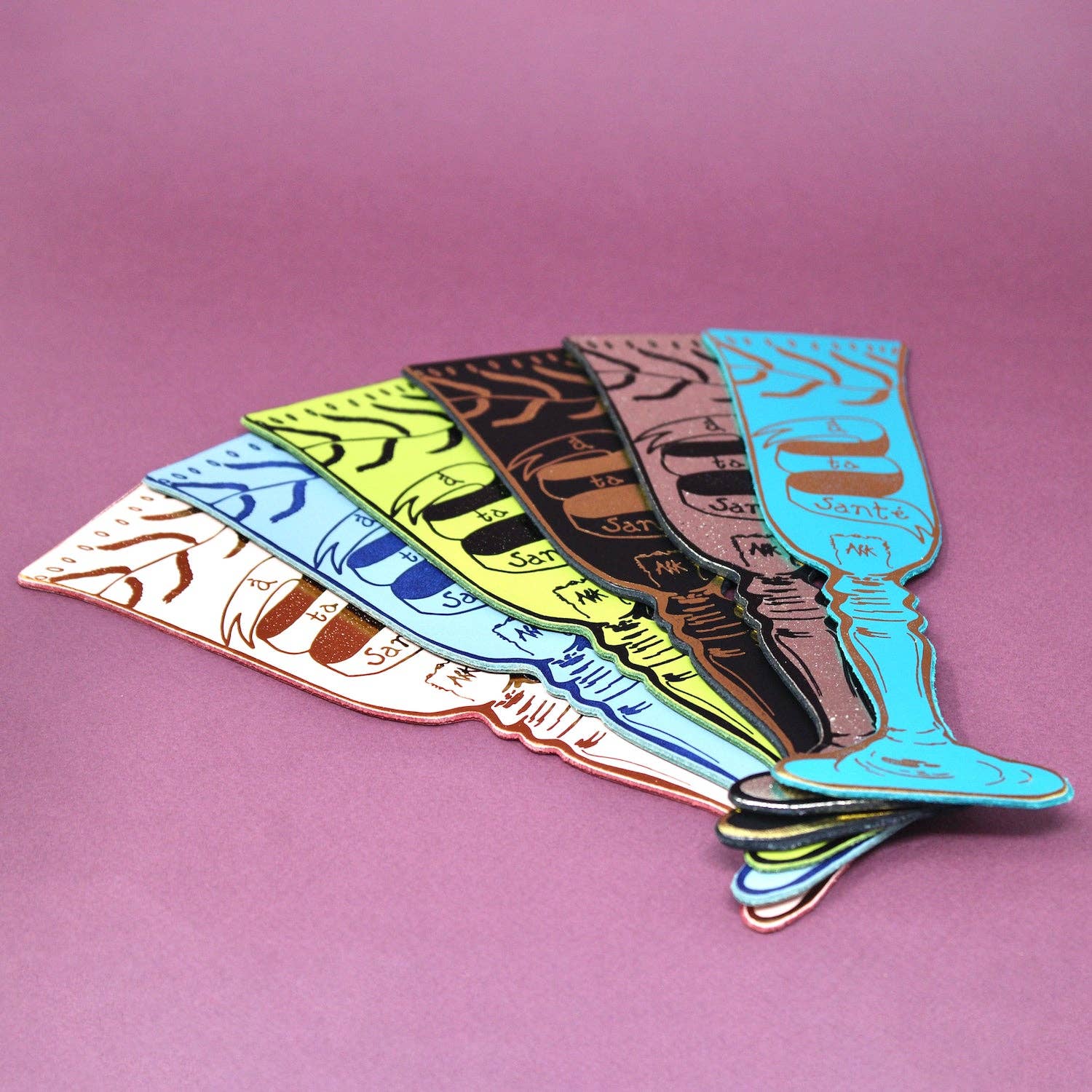 Wine Glass Bookmark: Turquoise