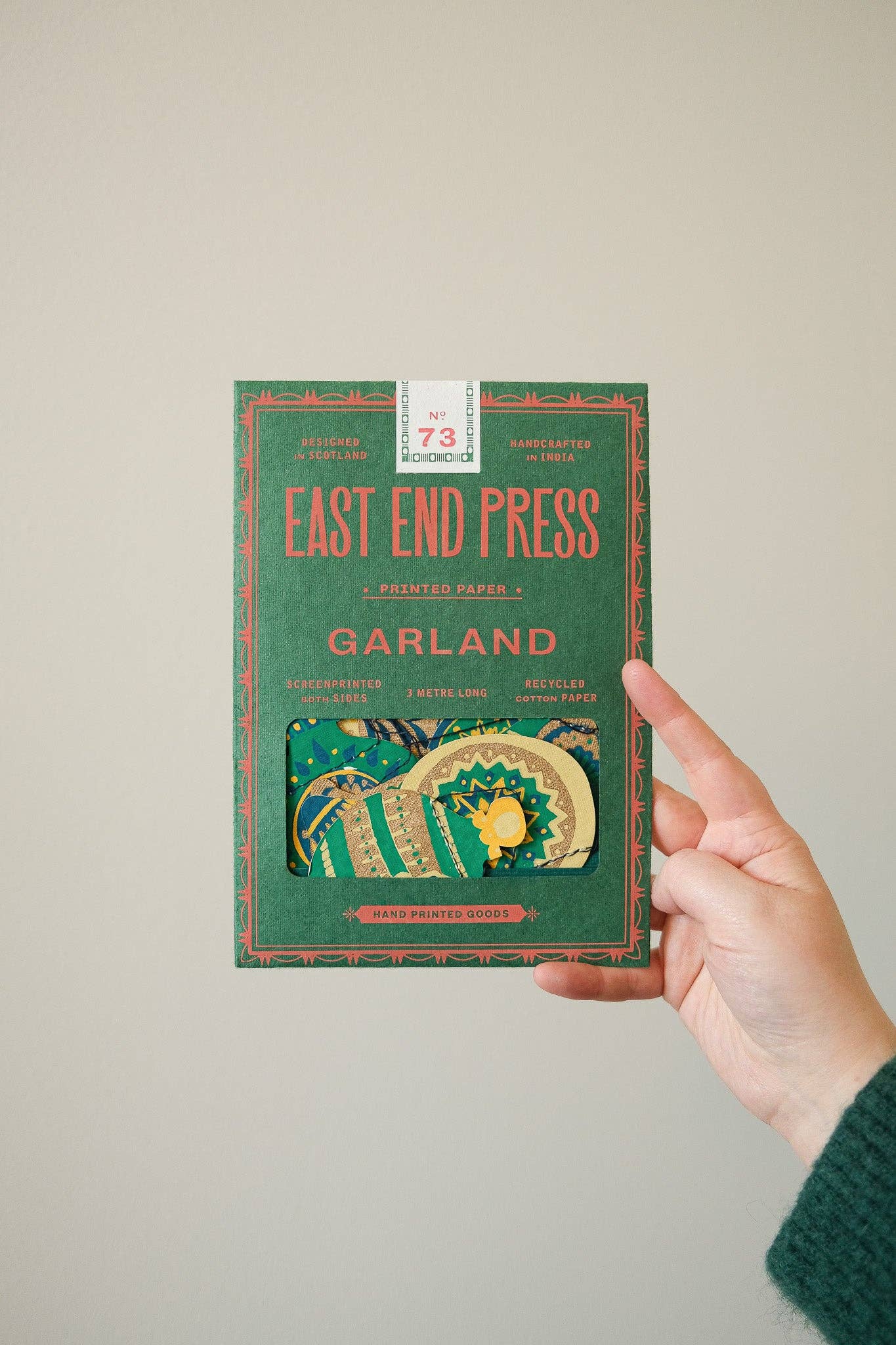 Christmas Ornaments Sewn Garland