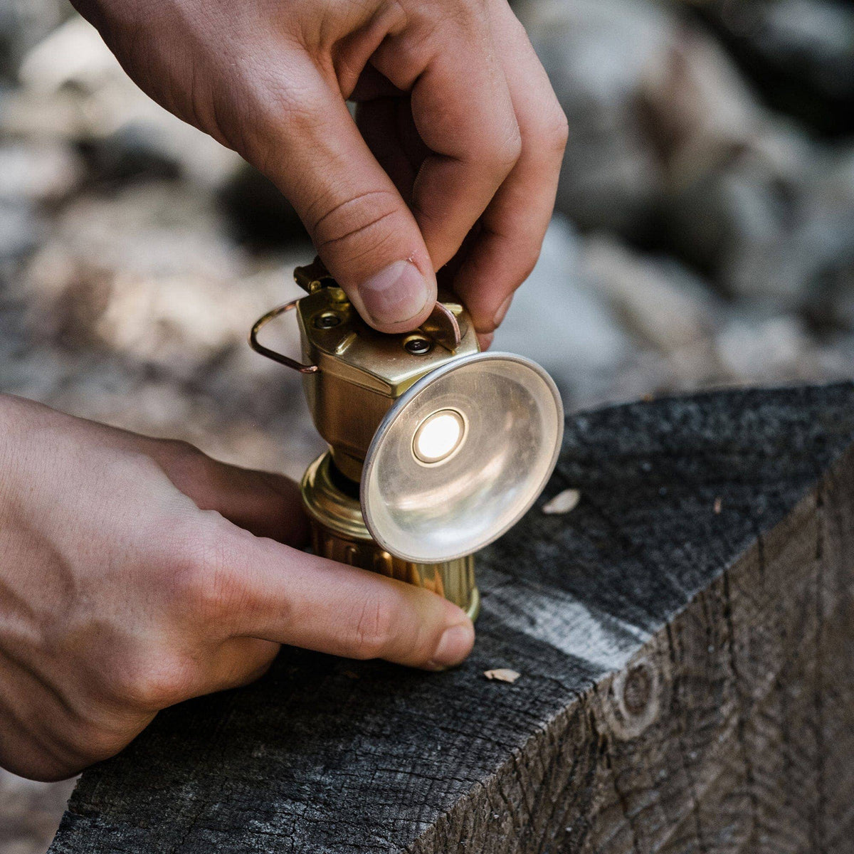 Miners Lantern: Brass
