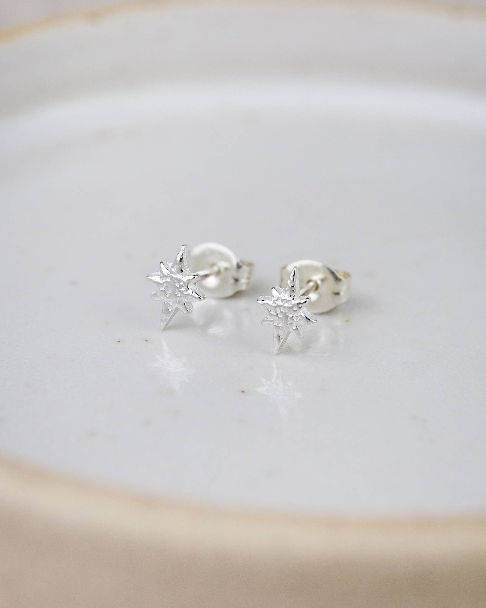 Sterling Silver Mini Starburst Studs