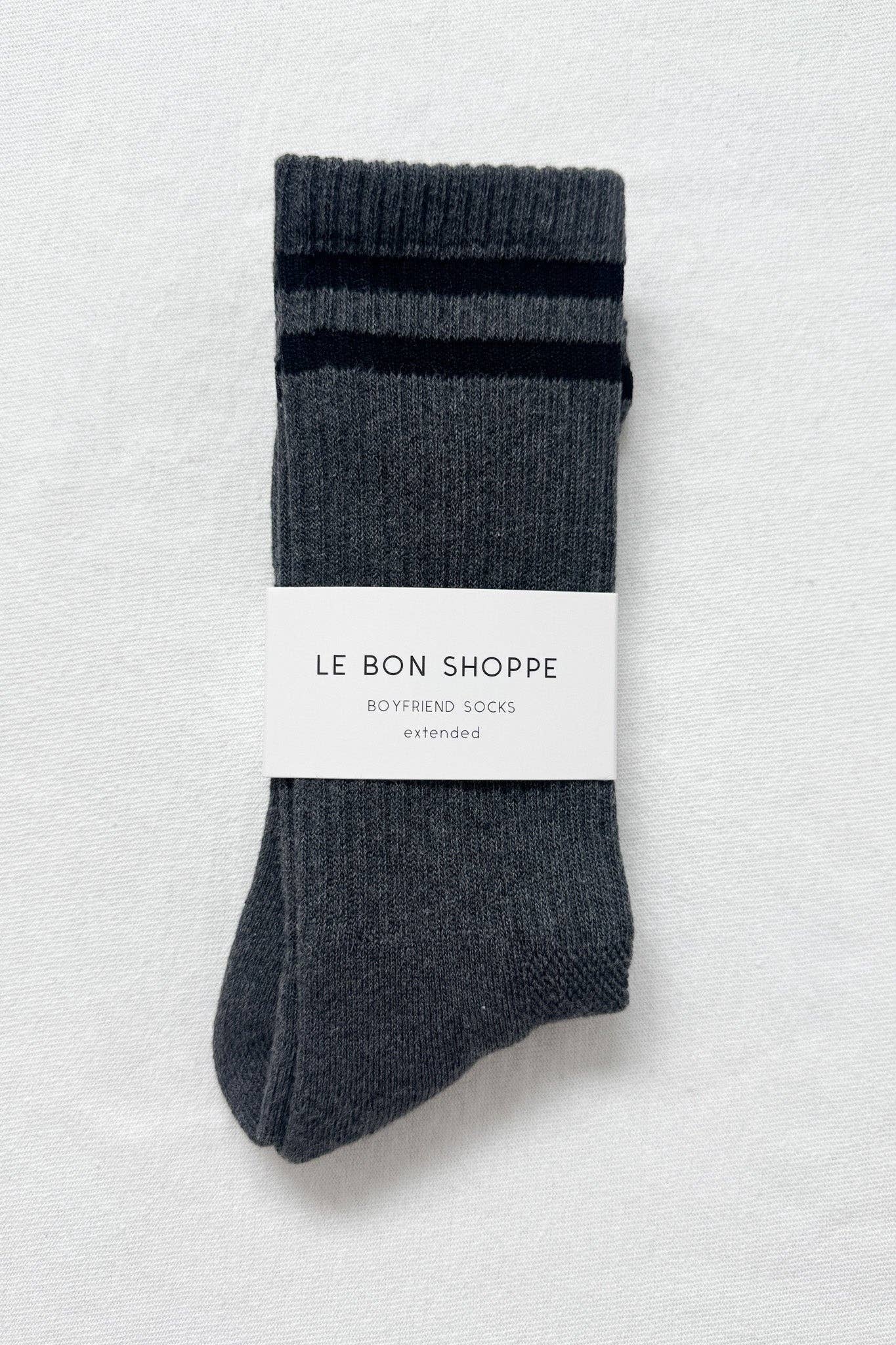 EXTENDED Boyfriend Socks: Parchment