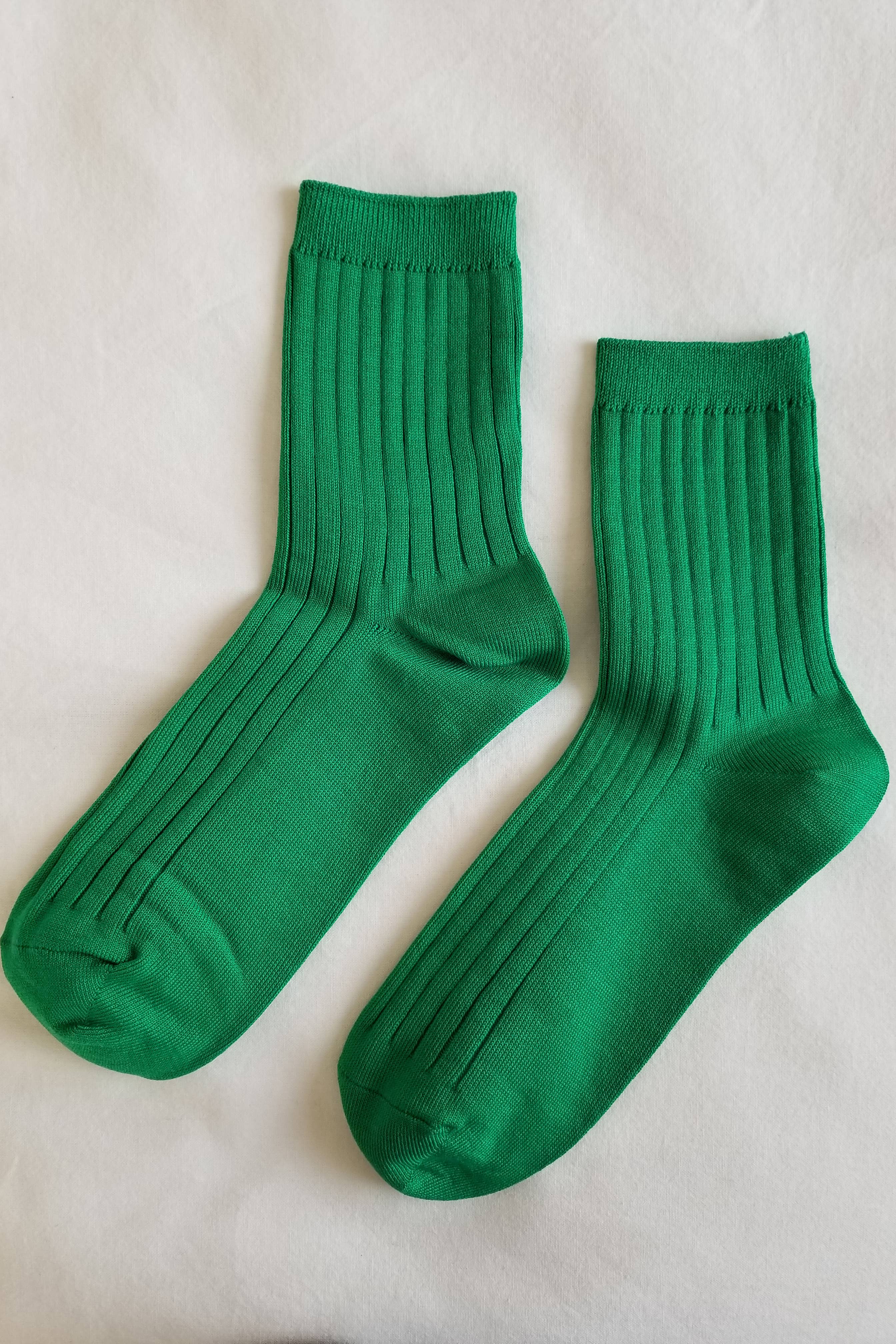 Her Socks - Mercerized Combed Cotton Rib: Peacock