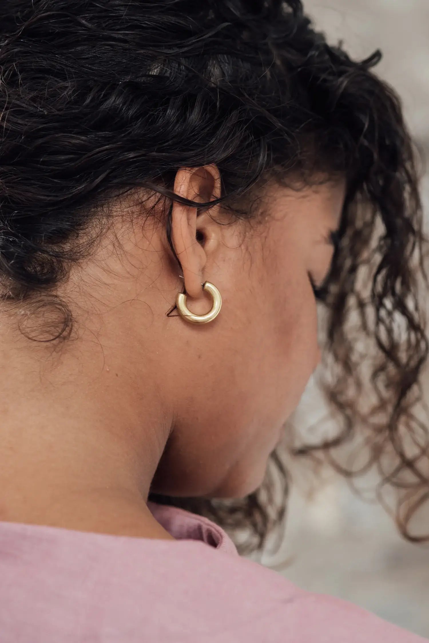 Emma Chunky Gold Hoop Earrings