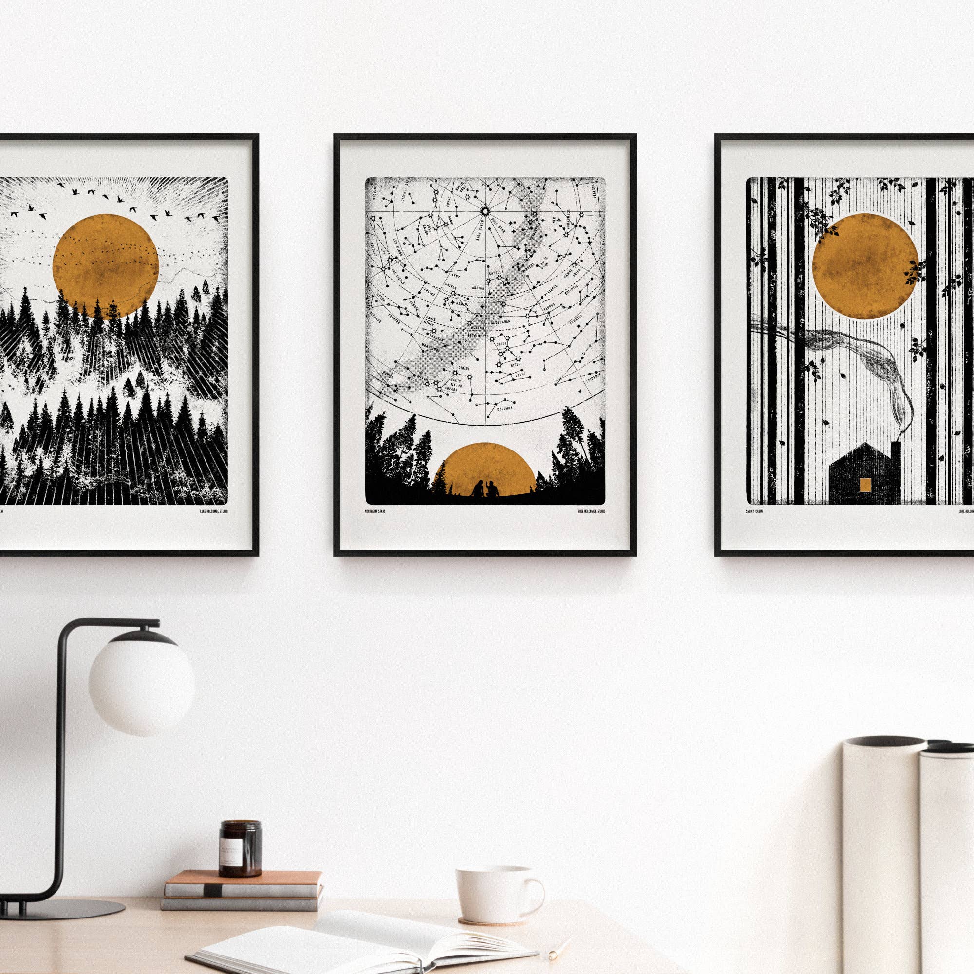 Smoky Cabin, Digital Print (A4, A3) Forest Magic New House: A3