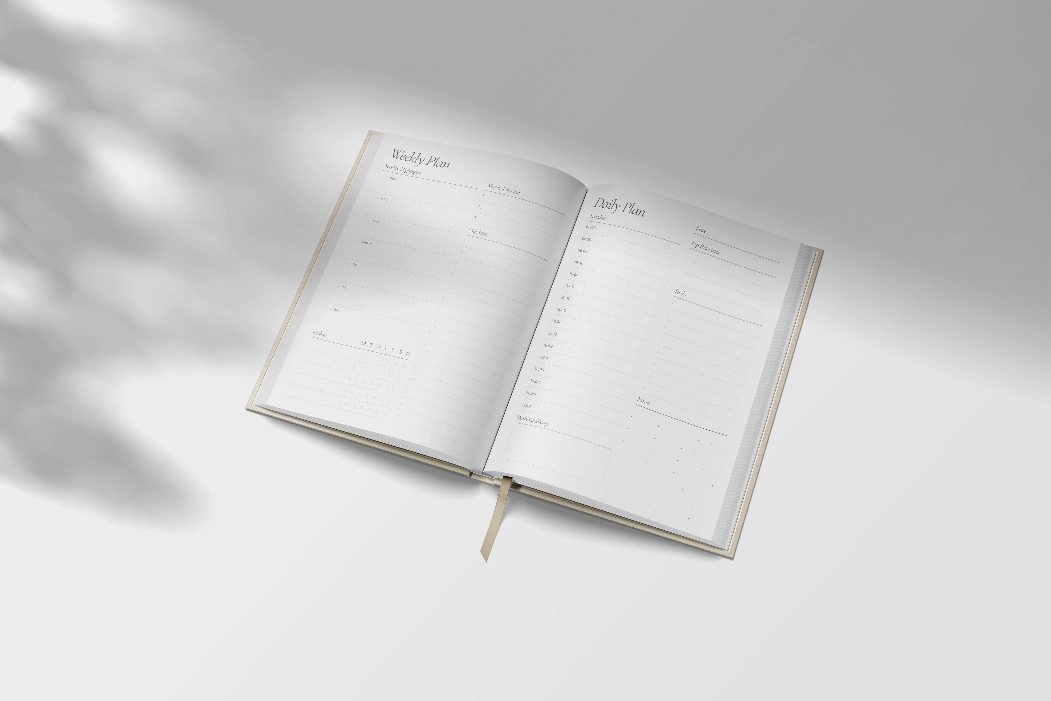Daily Planner -  A5 Hardback - Botanical