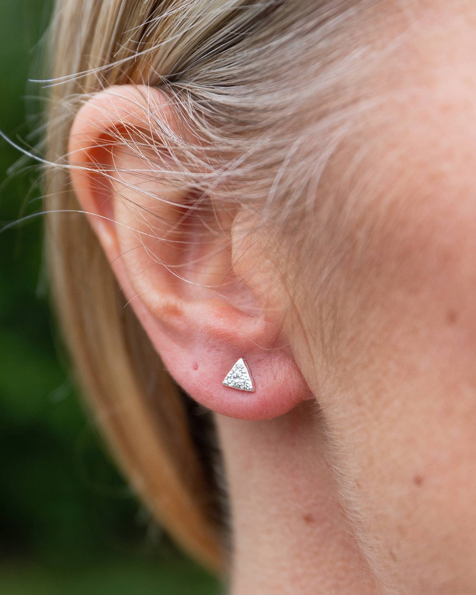 Sterling Silver Mini Triangle Studs
