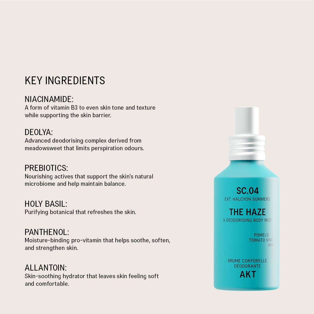 The Haze Deodorising Body Mist SC.04 Halcyon Summers