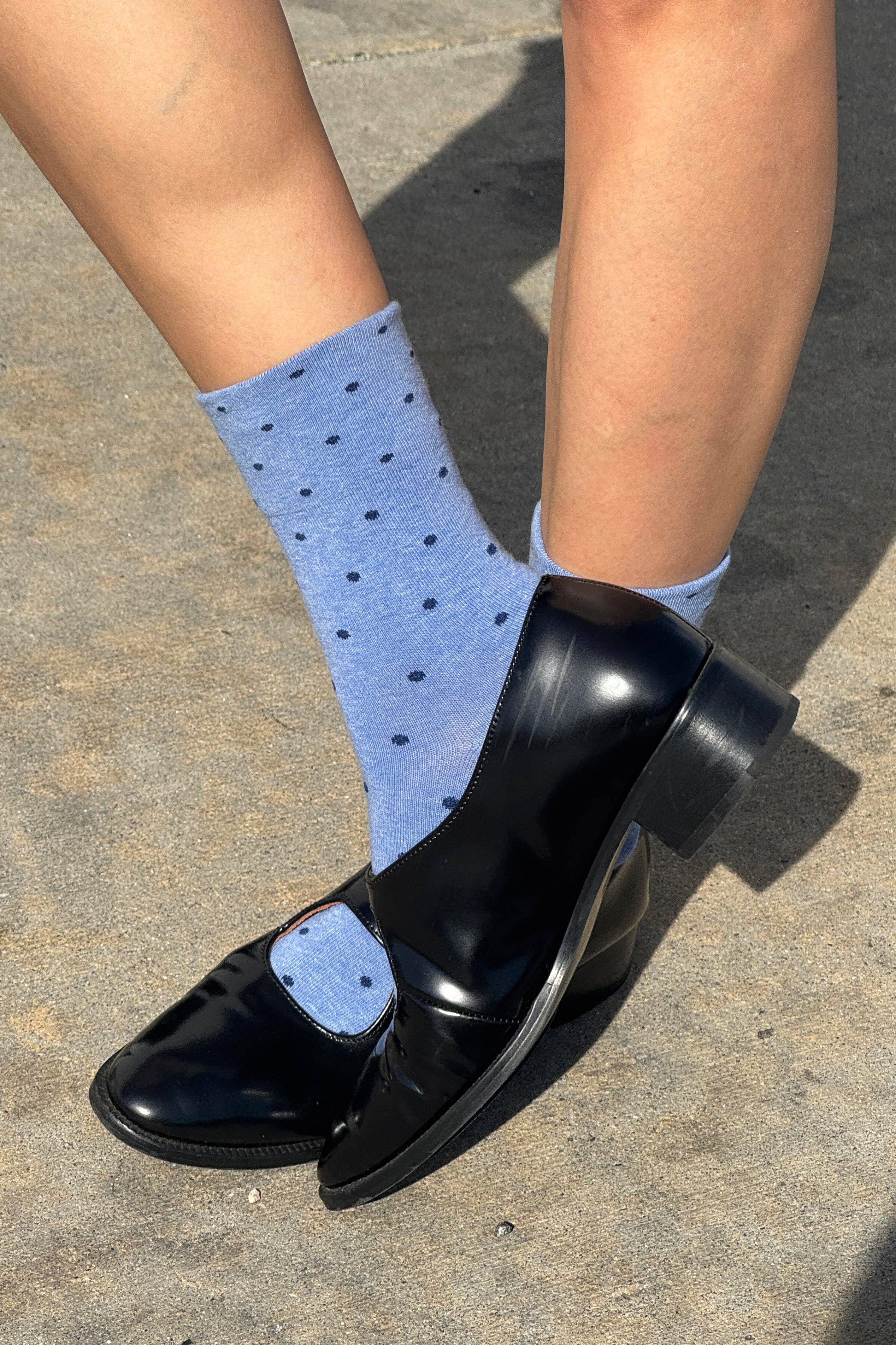 Patterned Sneaker Socks (wholesale): POLKA DOT - CREAM/RED