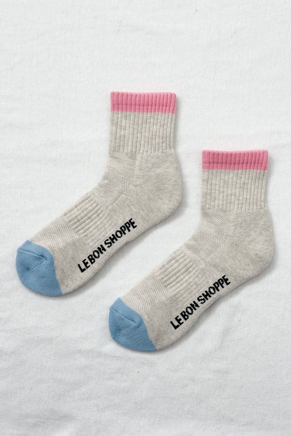 Color Block Girlfriend Socks : Yellow Blue