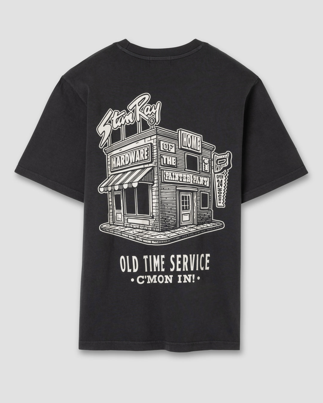 Old Time Service Tee - Washed Black