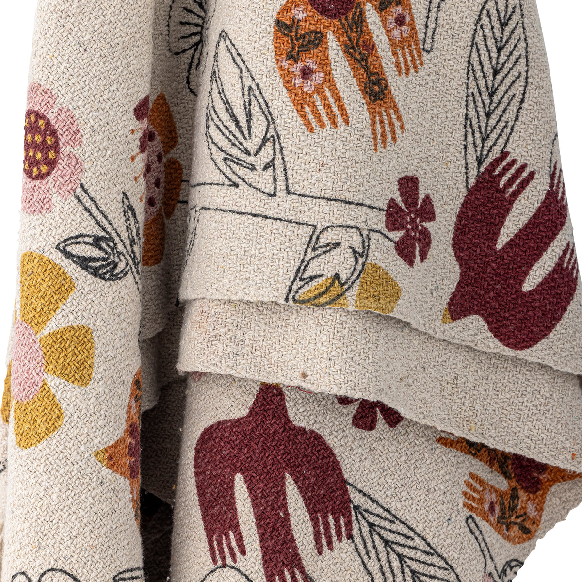 Vivielle Throw - Multi Flowers, Mixed Fibres