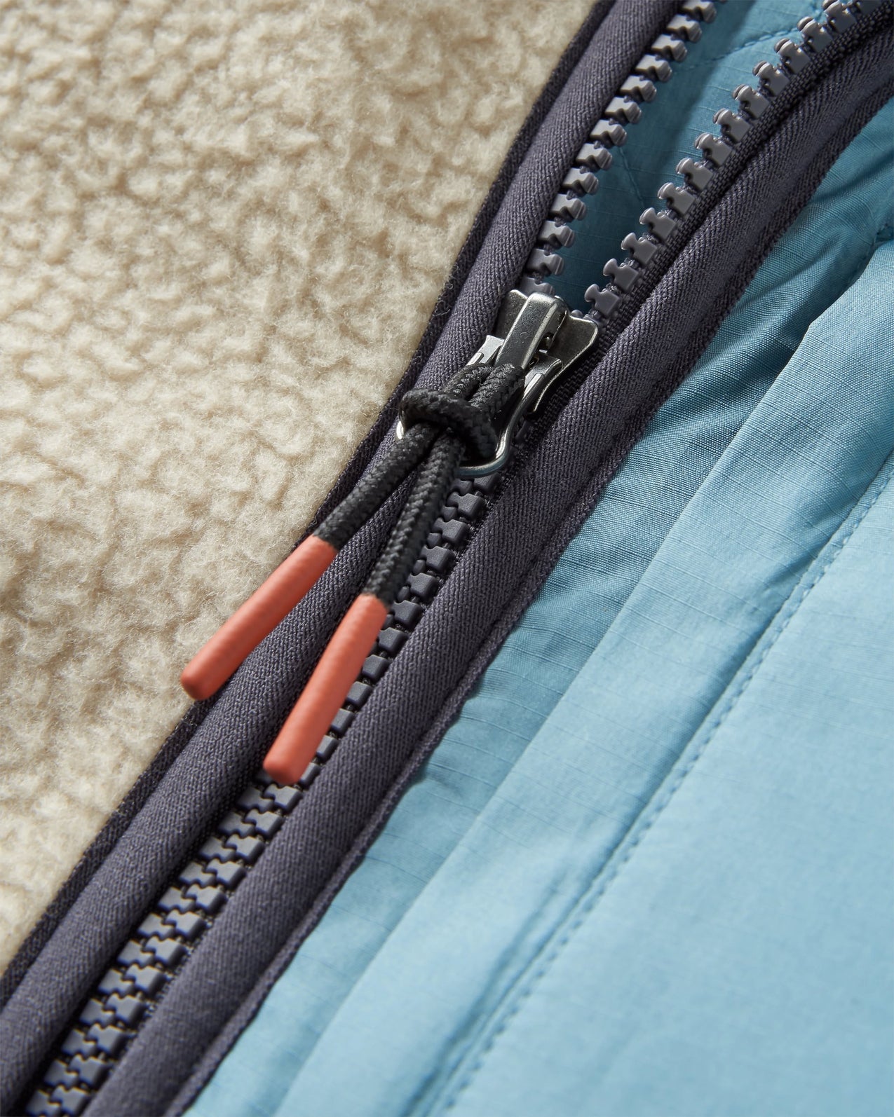 Offgrid 1/2 Zip Recycled Sherpa Fleece - Oatmeal/Charcoal