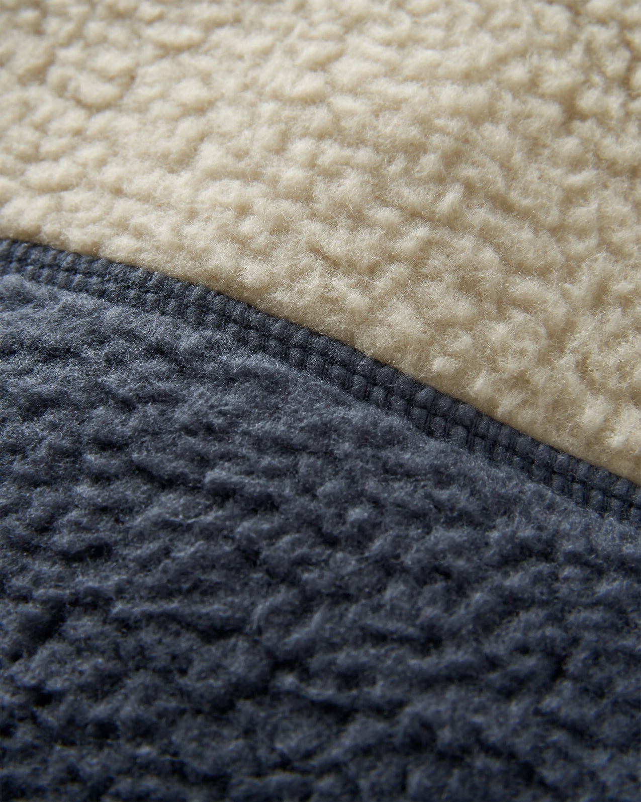 Offgrid 1/2 Zip Recycled Sherpa Fleece - Oatmeal/Charcoal