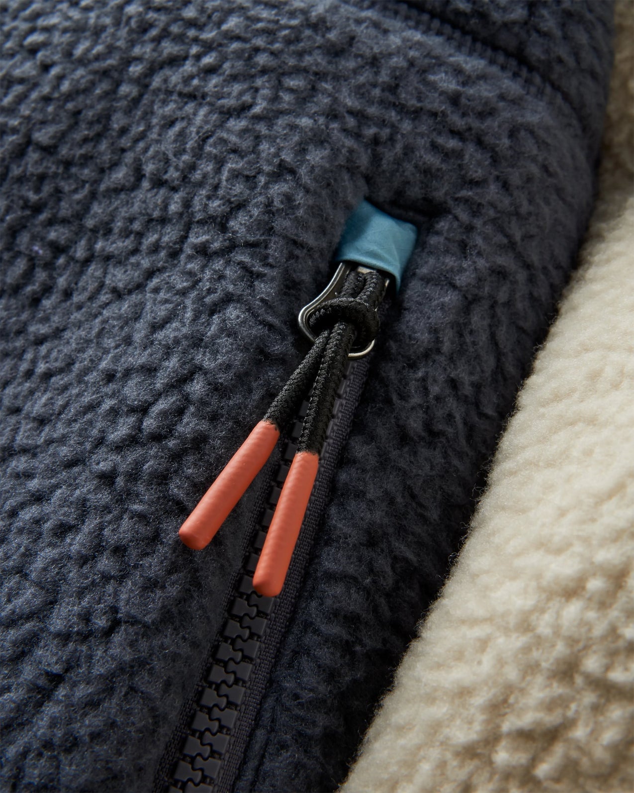 Offgrid 1/2 Zip Recycled Sherpa Fleece - Oatmeal/Charcoal