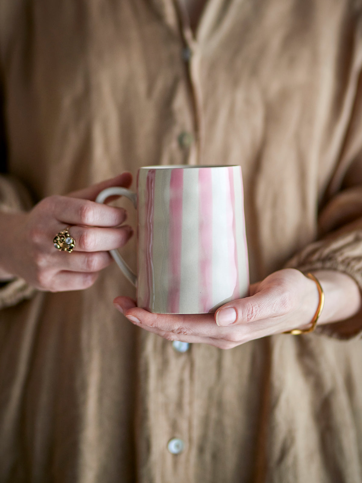 Begonia Mug - Rose Stripe