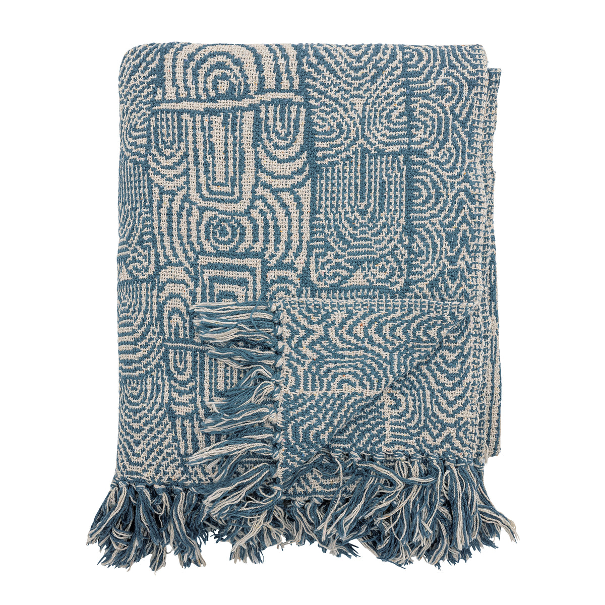 Bresso Throw - Blue, Mixed Fibres