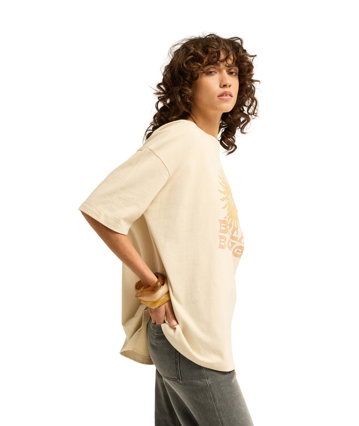 ADIV GOOD VIBES TRUE BOY TEE - OATMEAL