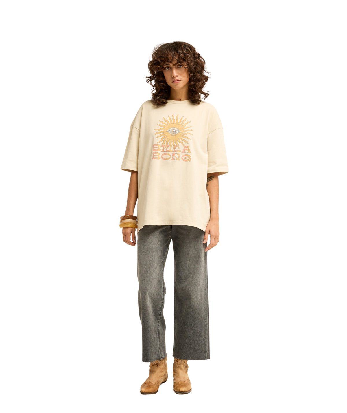 ADIV GOOD VIBES TRUE BOY TEE - OATMEAL