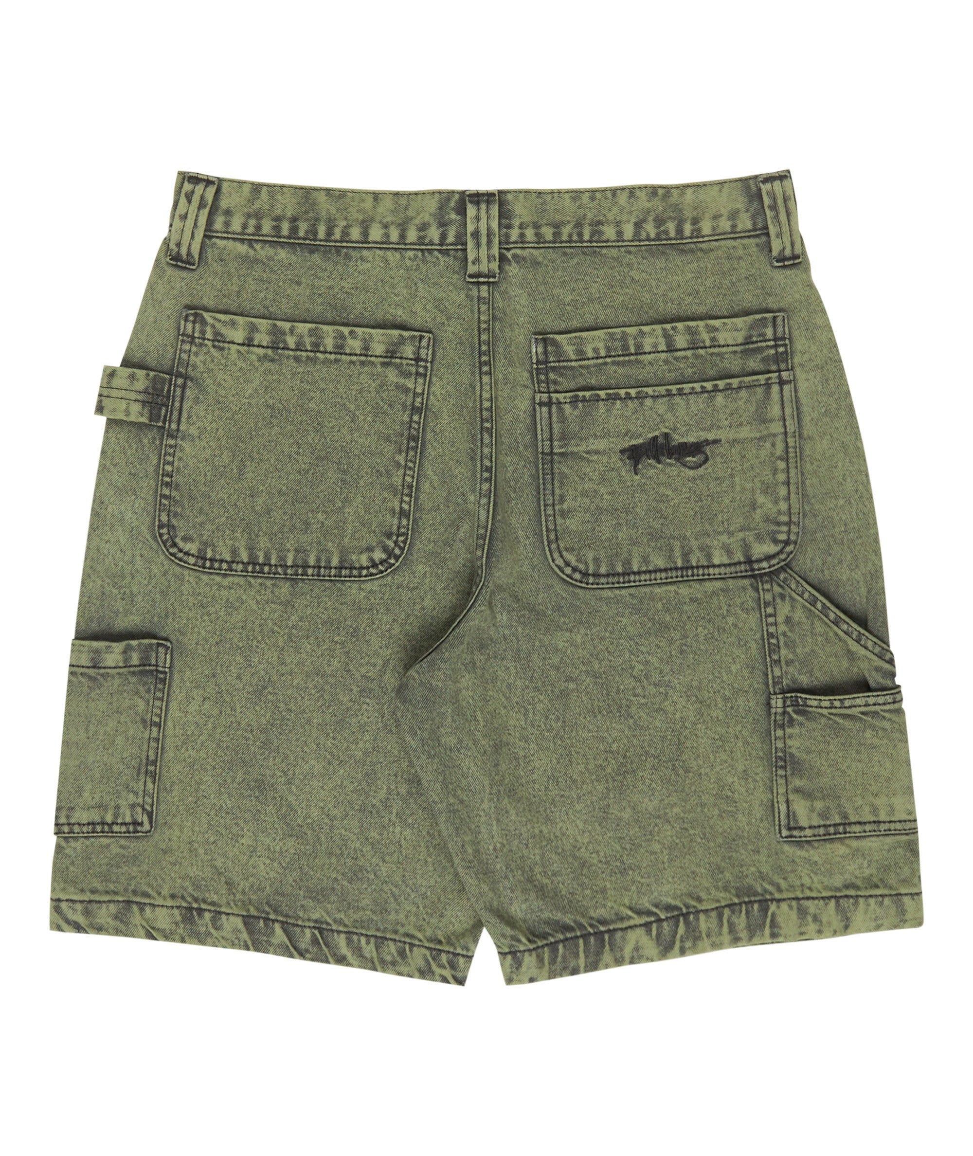 BAD DOG WORKWEAR DENIM SHORT - MOSS GREEN