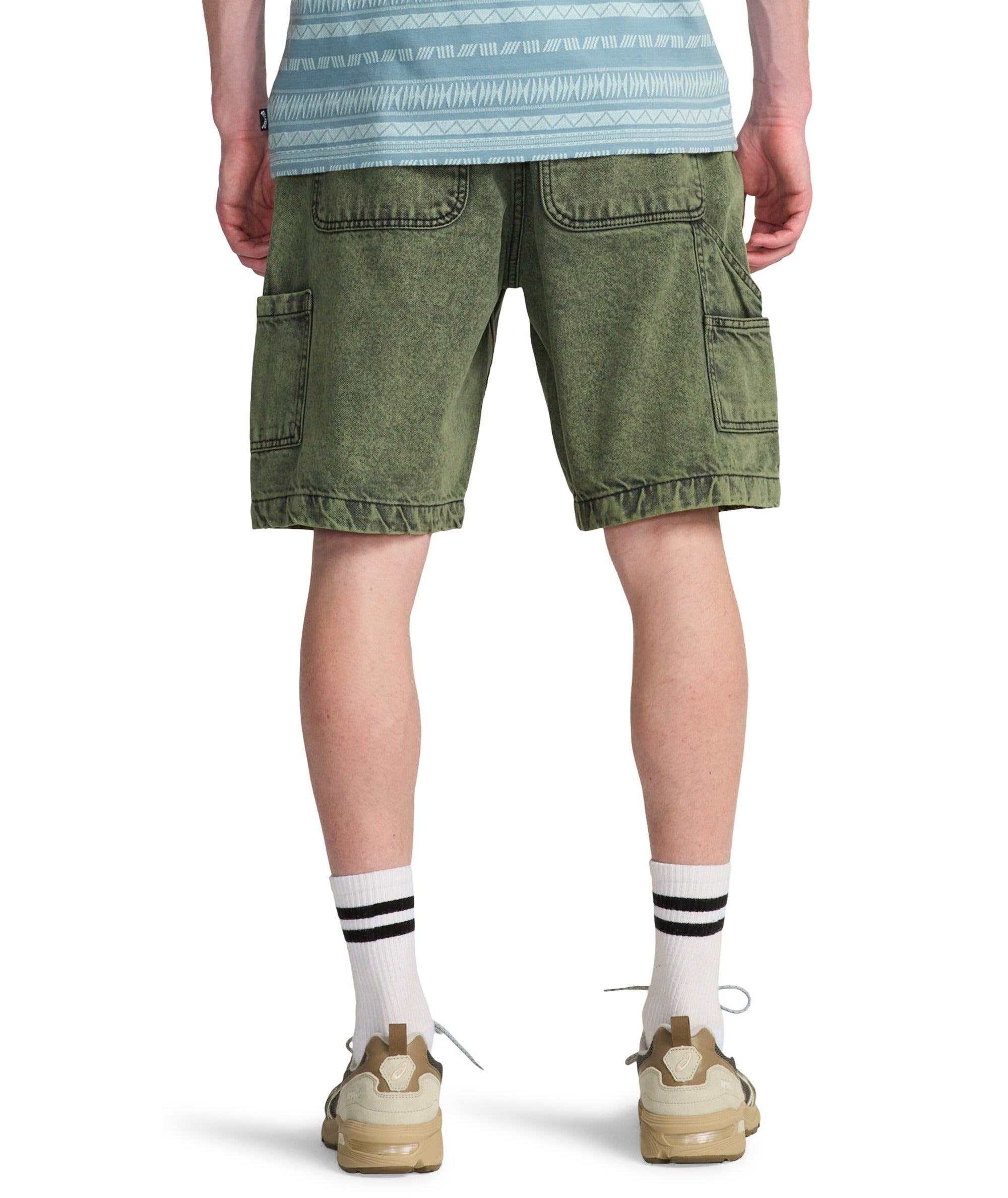 BAD DOG WORKWEAR DENIM SHORT - MOSS GREEN